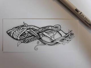 Mojego autorstwa, wstęp do ćwiczeń dotwork.