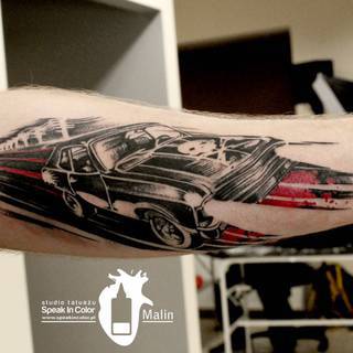 Motyw z Deathproof w wykonaniu Malina ze studia Speak In Color! https://www.facebook.com/SpeakInColorTattoo