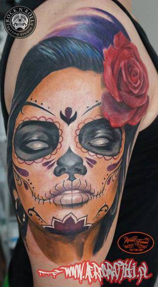 Muerte od Piotra Aerograffiti z Rock'n'Roll Tattoo and Piercing Katowice