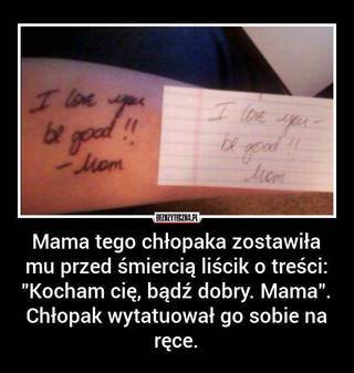 Piękny gest syna w stronę zmarłem Mamy.