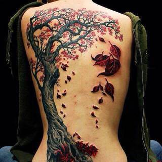 piękny wzór tatuażu na plecach