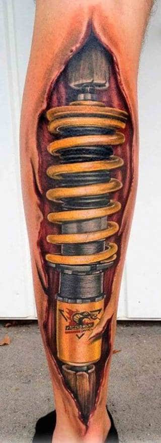 Rewelacyjny tatuaż na łydce