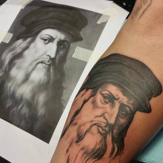 Twarz Leonarda da Vinci.