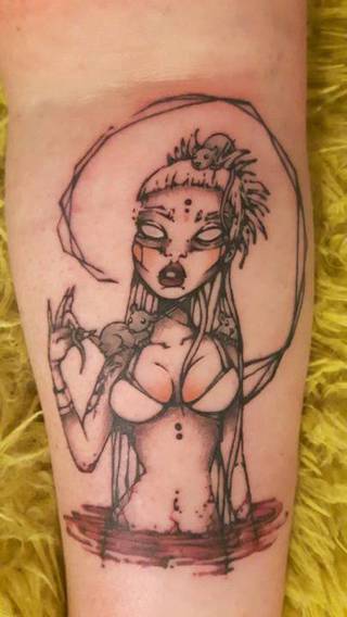 wygrany i wydziarany w Warszawie w salonie Kinky Needle przez M-Ink :)