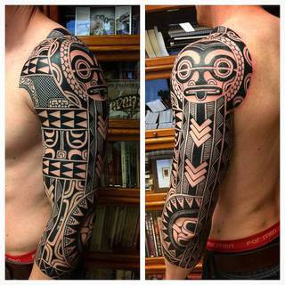 Wzór aztecki na ręce. Fantastyczny efekt pracy Jeroena Frankena