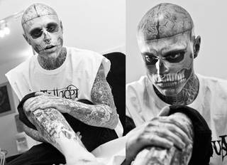 Zombie boy - kanadyjski artysta i model