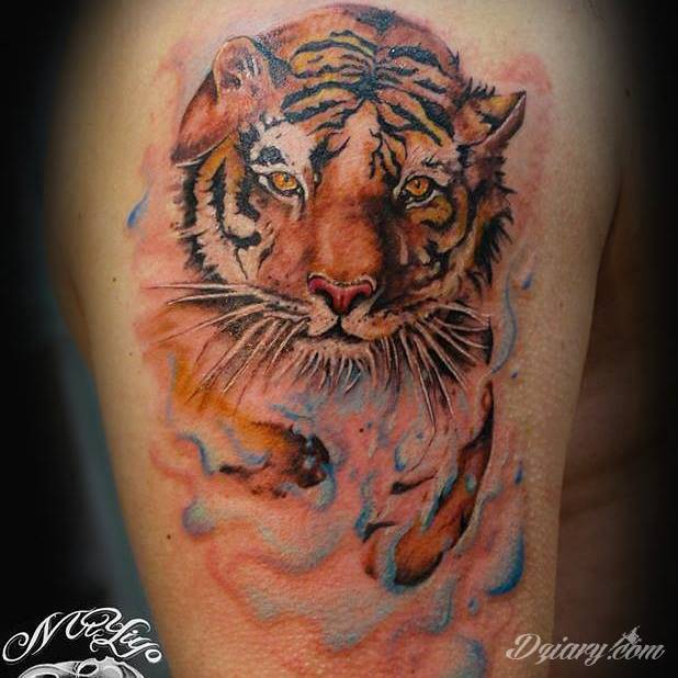 Tatuaż Tygrys na ręku