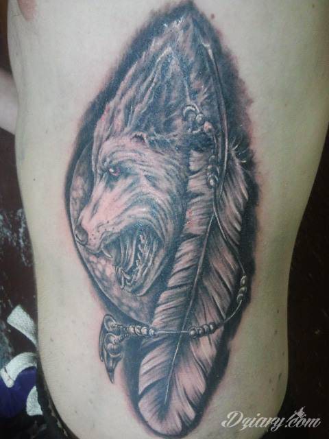 Tatuaż Wolf Ribs
