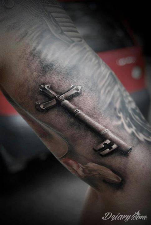 Tatuaż Wszyscy jesteśmy klucznikami..
