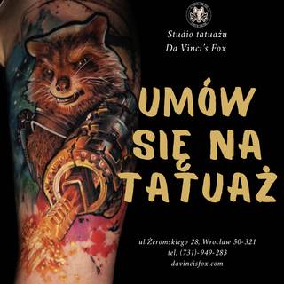 Galeria studia: Da Vinci’s Fox Tattoo Wrocław, Studio tatuażu „Da Vinci’s Fox”...